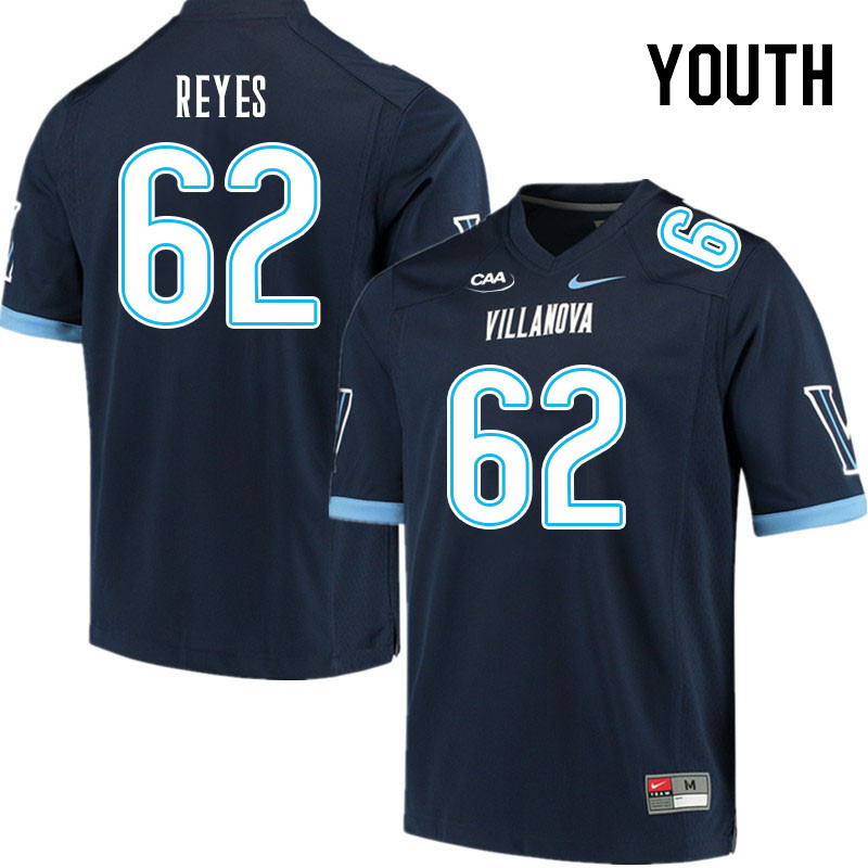 Youth #62 RJ Reyes Villanova Wildcats College Football Jerseys Stitched Sale-Navy - Click Image to Close